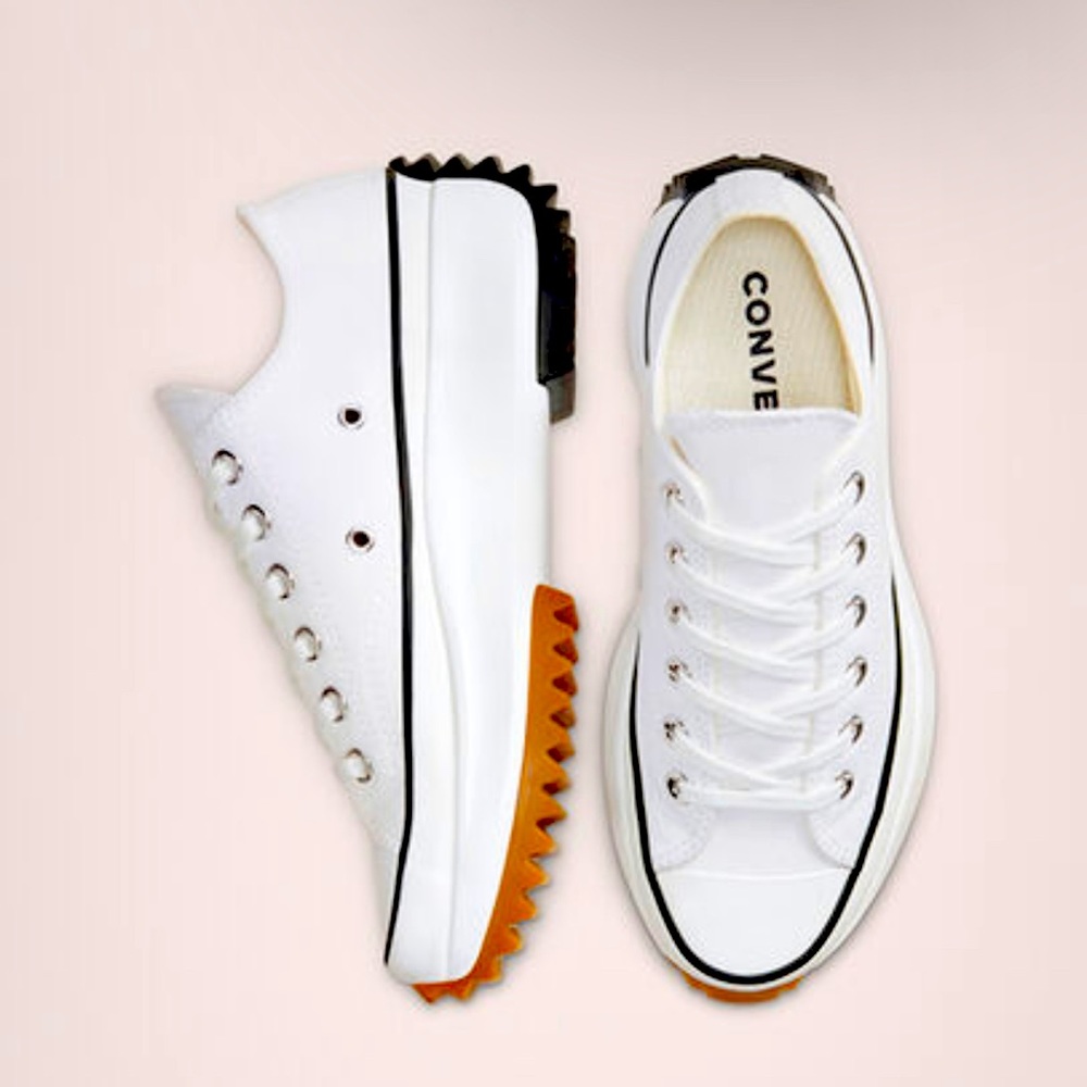 White/Black/Gum Converse platform chucks